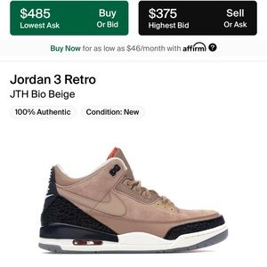 Air Jordan 3 JTH NRG Bio Beige